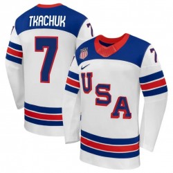 Brady Tkachuk USA Hockey Olympic Nike 2026 White Away Replica Jersey Brady Tkachuk USA Hockey Olympic Nike 2026 White Away Replica Jersey