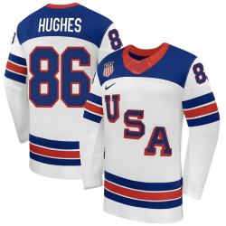 Jack Hughes USA Hockey Olympic Nike 2026 White Away Replica Jersey Jack Hughes USA Hockey Olympic Nike 2026 White Away Replica Jersey