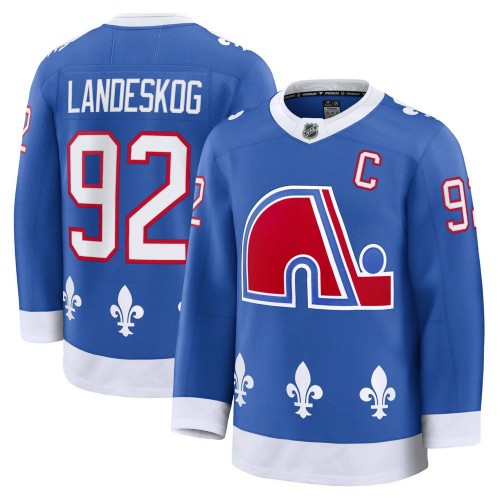 Gabriel Landeskog Colorado Avalanche Blue Alternate Heritage Premium Jersey Gabriel Landeskog Colorado Avalanche Blue Alternate Heritage Premium Jersey