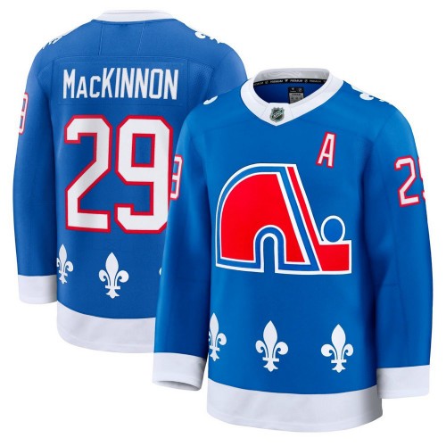 Nathan MacKinnon Colorado Avalanche Blue Alternate Heritage Premium Jersey Nathan MacKinnon Colorado Avalanche Blue Alternate Heritage Premium Jersey