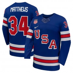Auston Matthews USA Hockey Olympic Nike 2026 Royal Home Replica Jersey Auston Matthews USA Hockey Olympic Nike 2026 Royal Home Replica Jersey