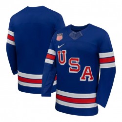 USA Hockey Olympic Nike 2026 Royal Home Replica Blank Jersey USA Hockey Olympic Nike 2026 Royal Home Replica Blank Jersey