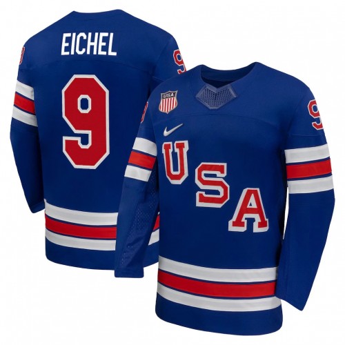 Jack Eichel USA Hockey Olympic Nike 2026 Royal Home Replica Jersey Jack Eichel USA Hockey Olympic Nike 2026 Royal Home Replica Jersey