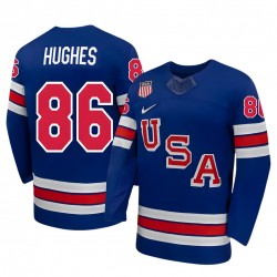 Jack Hughes USA Hockey Olympic Nike 2026 Royal Home Replica Jersey Jack Hughes USA Hockey Olympic Nike 2026 Royal Home Replica Jersey