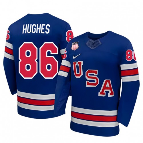 Jack Hughes USA Hockey Olympic Nike 2026 Royal Home Replica Jersey Jack Hughes USA Hockey Olympic Nike 2026 Royal Home Replica Jersey