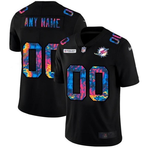 Miami Dolphins Nike NFL 2020 Crucial Catch Limited Edition Custom Jersey - Black