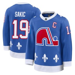 Joe Sakic Colorado Avalanche Blue Alternate Heritage Premium Jersey Joe Sakic Colorado Avalanche Blue Alternate Heritage Premium Jersey