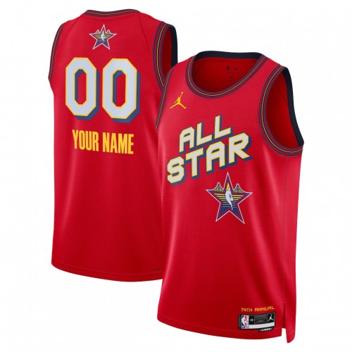 Jordan Brand Unisex Red 2025 NBA All-Star Game Swingman Custom Jersey Jordan Brand Unisex Red 2025 NBA All-Star Game Swingman Custom Jersey