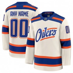 Edmonton Oilers Alternate Cream Premium Custom Jersey Edmonton Oilers Alternate Cream Premium Custom Jersey