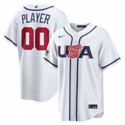 USA Baseball Nike 2026 World Baseball Classic Home Stadium Custom Jersey - White USA Baseball Nike 2026 World Baseball Classic Home Stadium Custom Jersey - White