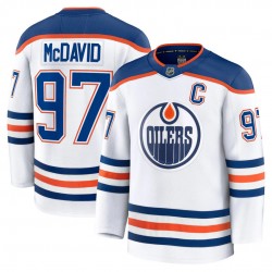 Connor McDavid Edmonton Oilers Away White Premium Player Jersey Connor McDavid Edmonton Oilers Away White Premium Player Jersey