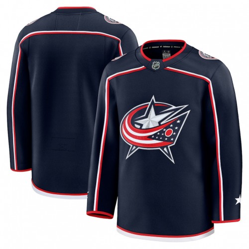 Columbus Blue Jackets Home Premium Blank Jersey - Navy Columbus Blue Jackets Home Premium Blank Jersey - Navy