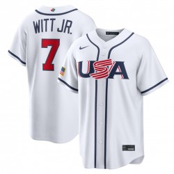 Bobby Witt Jr. USA Baseball Nike 2026 World Baseball Classic Home Stadium Jersey - White Bobby Witt Jr. USA Baseball Nike 2026 World Baseball Classic Home Stadium Jersey - White