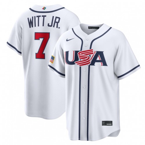 Bobby Witt Jr. USA Baseball Nike 2026 World Baseball Classic Home Stadium Jersey - White Bobby Witt Jr. USA Baseball Nike 2026 World Baseball Classic Home Stadium Jersey - White