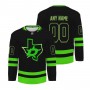 Youth Dallas Stars Black Alternate Replica Custom Jersey Youth Dallas Stars Black Alternate Replica Custom Jersey