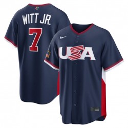 Bobby Witt Jr. USA Baseball Nike 2026 World Baseball Classic Road Stadium Jersey - Navy Bobby Witt Jr. USA Baseball Nike 2026 World Baseball Classic Road Stadium Jersey - Navy