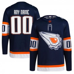 Edmonton Oilers Navy Reverse Retro 2.0 Custom Jersey Edmonton Oilers Navy Reverse Retro 2.0 Custom Jersey