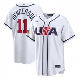 Gunnar Henderson USA Baseball Nike 2026 World Baseball Classic Home Stadium Jersey - White Gunnar Henderson USA Baseball Nike 2026 World Baseball Classic Home Stadium Jersey - White