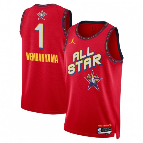 Victor Wembanyama Jordan Brand Unisex Red 2025 NBA All-Star Game Swingman Player Jersey Victor Wembanyama Jordan Brand Unisex Red 2025 NBA All-Star Game Swingman Player Jersey
