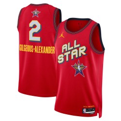 Shai Gilgeous-Alexander Jordan Brand Unisex Red 2025 NBA All-Star Game Swingman Player Jersey Shai Gilgeous-Alexander Jordan Brand Unisex Red 2025 NBA All-Star Game Swingman Player Jersey
