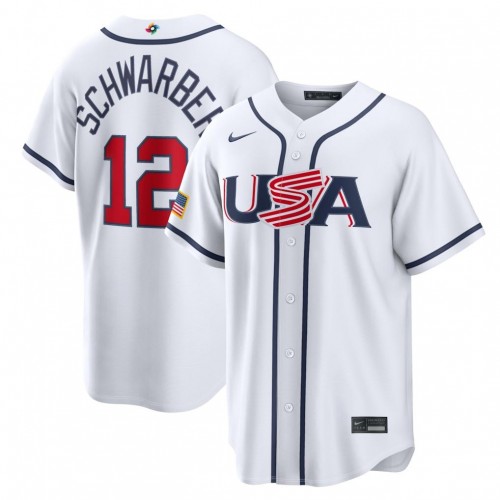 Kyle Schwarber USA Baseball Nike 2026 World Baseball Classic Home Stadium Jersey - White Kyle Schwarber USA Baseball Nike 2026 World Baseball Classic Home Stadium Jersey - White