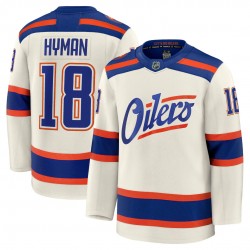 Zach Hyman Edmonton Oilers Alternate Cream Premium Player Jersey Zach Hyman Edmonton Oilers Alternate Cream Premium Player Jersey