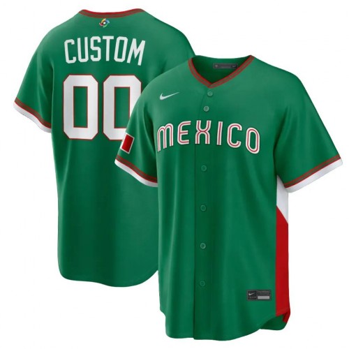 Mexico Baseball Nike 2026 World Baseball Classic Stadium Custom Jersey - Green