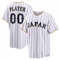 Japan Baseball Nike 2026 World Baseball Classic Stadium Custom Jersey - White Japan Baseball Nike 2026 World Baseball Classic Stadium Custom Jersey - White