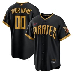 Pittsburgh Pirates Nike 2026 City Connect Stadium Custom Jersey - Black Pittsburgh Pirates Nike 2026 City Connect Stadium Custom Jersey - Black