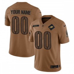 Philadelphia Eagles Nike 2023 Salute to Service Brown Limited Custom Jersey