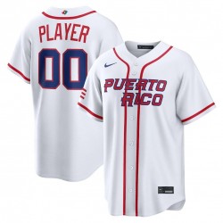 Puerto Rico Baseball Nike 2026 World Baseball Classic Stadium Custom Jersey - White Puerto Rico Baseball Nike 2026 World Baseball Classic Stadium Custom Jersey - White