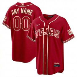 Texas Rangers Nike 2026 City Connect Stadium Custom Jersey - Red Texas Rangers Nike 2026 City Connect Stadium Custom Jersey - Red