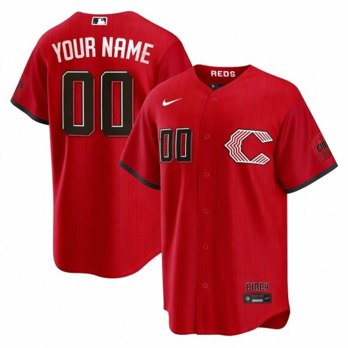Cincinnati Reds Nike 2026 City Connect Stadium Custom Jersey - Red Cincinnati Reds Nike 2026 City Connect Stadium Custom Jersey - Red