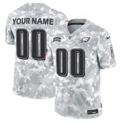 Philadelphia Eagles Nike Arctic Camo 2024 Salute to Service Limited Custom Jersey