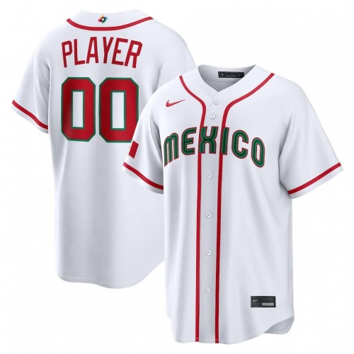 Mexico Baseball Nike 2026 World Baseball Classic Stadium Custom Jersey - White