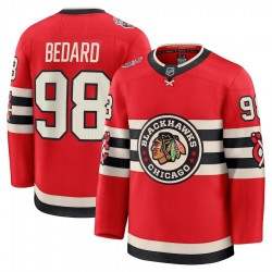 Connor Bedard Chicago Blackhawks 2025 Winter Classic Premium Jersey - Red Connor Bedard Chicago Blackhawks 2025 Winter Classic Premium Jersey - Red