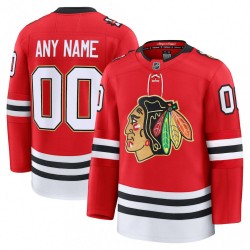 Chicago Blackhawks Centennial Premium Custom Jersey - Red Chicago Blackhawks Centennial Premium Custom Jersey - Red