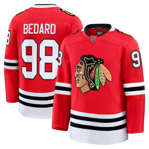 Connor Bedard Chicago Blackhawks Home Premium Jersey - Red Connor Bedard Chicago Blackhawks Home Premium Jersey - Red