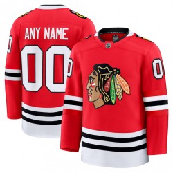Chicago Blackhawks Home Premium Custom Jersey - Red Chicago Blackhawks Home Premium Custom Jersey - Red