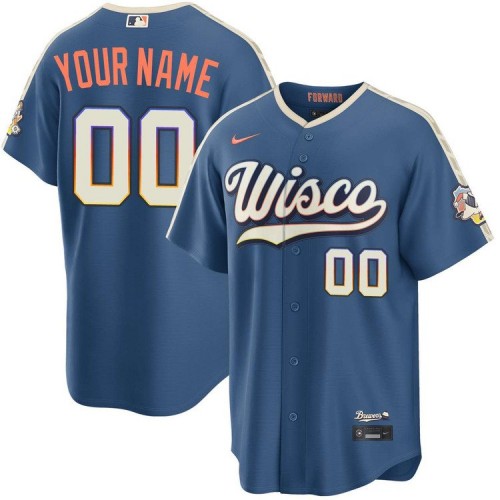 Milwaukee Brewers Nike 2026 City Connect Stadium Custom Jersey - Mineral Blue Milwaukee Brewers Nike 2026 City Connect Stadium Custom Jersey - Mineral Blue
