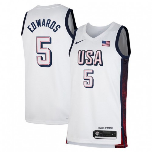 Unisex Nike Anthony Edwards White USA Basketball 2024 Swingman Player Jersey Unisex Nike Anthony Edwards White USA Basketball 2024 Swingman Player Jersey