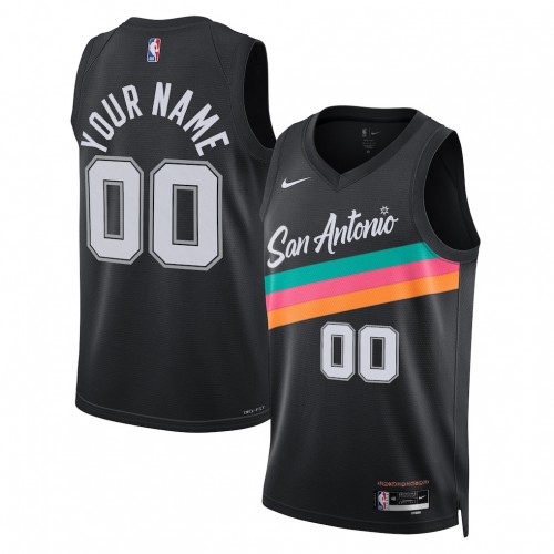 San Antonio Spurs Nike Unisex Black 2025/26 City Edition Swingman Custom Jersey San Antonio Spurs Nike Unisex Black 2025/26 City Edition Swingman Custom Jersey