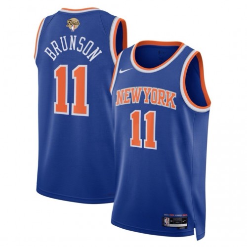 Jalen Brunson New York Knicks Nike Blue 2026 NBA Finals Patch Swingman Jersey - Icon Edition