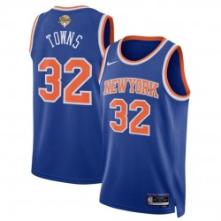 Karl-Anthony Towns New York Knicks Nike Blue 2026 NBA Finals Patch Swingman Jersey - Icon Edition