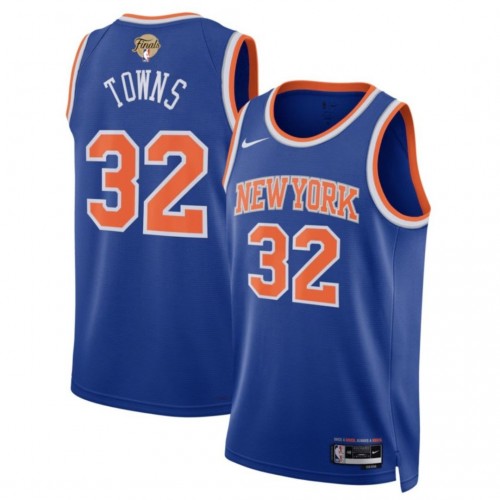 Karl-Anthony Towns New York Knicks Nike Blue 2026 NBA Finals Patch Swingman Jersey - Icon Edition