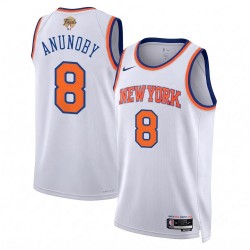 OG Anunoby New York Knicks Nike White 2026 NBA Finals Patch Swingman Jersey - Association Edition