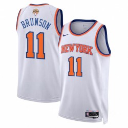 Jalen Brunson New York Knicks Nike White 2026 NBA Finals Patch Swingman Jersey - Association Edition Jalen Brunson New York Knicks Nike White 2026 NBA Finals Patch Swingman Jersey - Association Edition