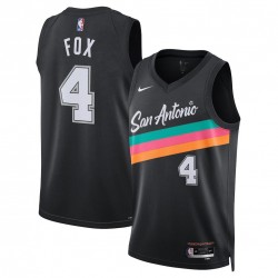 De'Aaron Fox San Antonio Spurs Nike Unisex 2025/26 Swingman Jersey - Black - City Edition