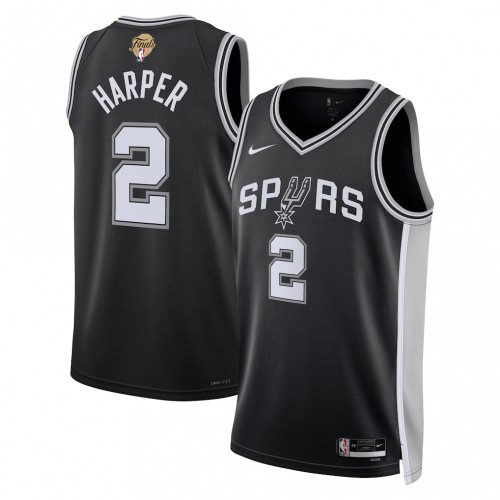 Dylan Harper San Antonio Spurs Nike Black Unisex 2026 NBA Finals Patch Swingman Player Jersey - Icon Edition Dylan Harper San Antonio Spurs Nike Black Unisex 2026 NBA Finals Patch Swingman Player Jersey - Icon Edition