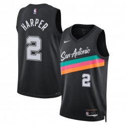 Dylan Harper San Antonio Spurs Nike Unisex 2025/26 Swingman Jersey - Black - City Edition